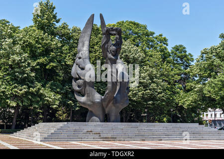 PLOVDIV, Bulgaria - 29 Maggio 2019: Monumento di unificazione della Bulgaria nella città di Plovdiv, Bulgaria Foto Stock