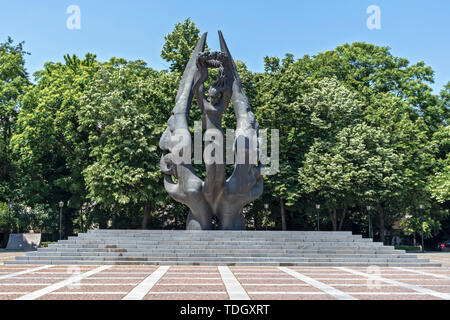 PLOVDIV, Bulgaria - 29 Maggio 2019: Monumento di unificazione della Bulgaria nella città di Plovdiv, Bulgaria Foto Stock
