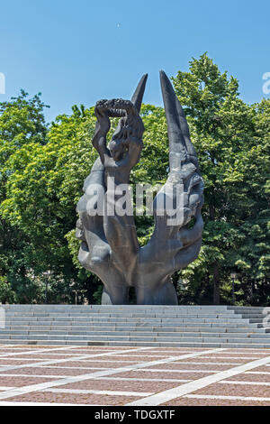 PLOVDIV, Bulgaria - 29 Maggio 2019: Monumento di unificazione della Bulgaria nella città di Plovdiv, Bulgaria Foto Stock