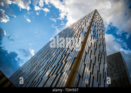 Luxemburg, Lussemburgo. Il 15 giugno, 2019. La foto mostra torri di uffici della Corte europea di giustizia nella Europaviertel sul Kirchberg. Credito: Arne Immanuel Bänsch/dpa/Alamy Live News Foto Stock