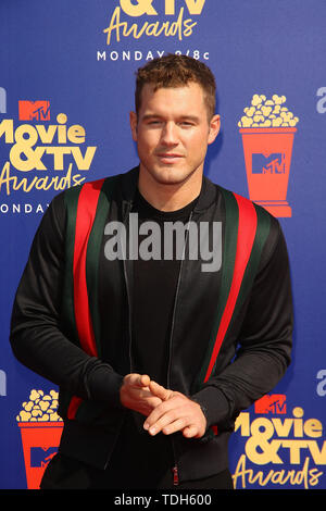 Santa Monica, Stati Uniti d'America. Il 15 giugno, 2019. Colton Underwood assiste il 2019 MTV Movie e TV Awards a Barker Hangar a giugno 15, 2019 in Santa Monica, California. Foto: imageSPACE/MediaPunch Credito: MediaPunch Inc/Alamy Live News Foto Stock