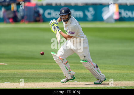 Chelmsford, Regno Unito. 16 Giugno, 2019. Rossouw di Hampshire in azione durante la partita di oggi durante la contea Specsavers gara di campionato: Essex vs Hampshire a Chelmsford Cricket Ground di Domenica, 16 giugno 2019 a Chelmsford in Inghilterra. (Solo uso editoriale, è richiesta una licenza per uso commerciale. Nessun uso in scommesse, giochi o un singolo giocatore/club/league pubblicazioni.) Credito: Taka G Wu/Alamy Live News Foto Stock