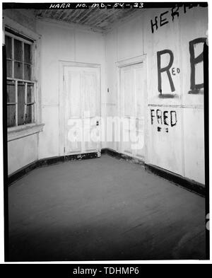 Nord-est camera che si affaccia a sud-est - Sette piedi Knoll Lighthouse, la bocca del fiume Patapsco, Riviera Beach, Anne Arundel County, MD; Murray e Hazelhurst Foto Stock