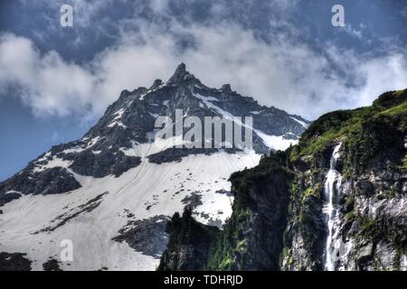 Felbertauern, Hohe Tauern, Granatspitzgruppe, Schnee, Eis Hochtal, Talschluss, Geröll, Alpenhauptkamm, Felbertauernstraße, Felbertauerntunnel, Tunnel Foto Stock