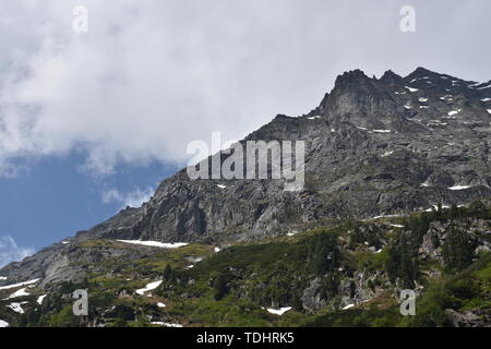 Felbertauern, Hohe Tauern, Granatspitzgruppe, Schnee, Eis Hochtal, Talschluss, Geröll, Alpenhauptkamm, Felbertauernstraße, Felbertauerntunnel, Tunnel Foto Stock