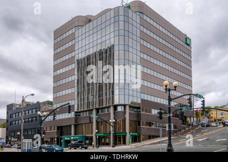 Il Canada Trust building all'angolo di Prescott Street e Water Street a St John, Terranova. Ora parte della Banca Toronto-Dominion. Foto Stock