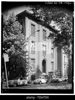 Vista obliqua, WEST (anteriore) di elevazione guardando verso sud - Accademia di Notre Dame, 208 South xix Street, Rittenhouse Square, Philadelphia, Contea di Philadelphia, PA Foto Stock