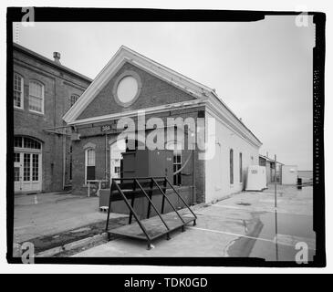 Vista obliqua anteriore e West lati rivolti verso sud-ovest. - Stati Uniti Naval Air Station, negozio di fabbro ferraio, Sud Avenue, Pensacola, Escambia County, FL Foto Stock