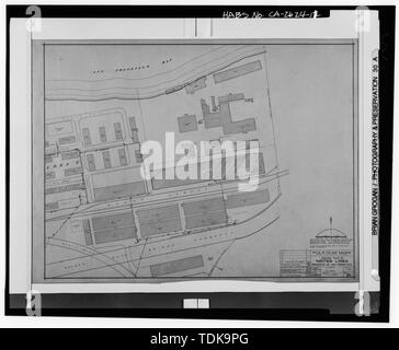 Ufficio di ingegnere Post, Presidio di San Francisco. La posizione delle linee di acqua, Presidio di San Francisco. Foglio 31. Novembre 1943. Che mostra la porzione orientale della zona A; Edifici 274, 275 e 277; E POST ENGINEER DEL NEGOZIO E CANTIERI COMPRESI GLI EDIFICI 280, 282-285 e 288. - Presidio di San Francisco, magazzino e amministrazione, Crissy Field Nord cantonment, Allen Street, San Francisco, San Francisco County, CA Foto Stock
