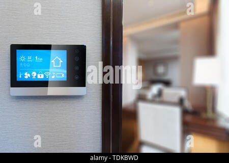 Digitalscreen in smart home Foto Stock