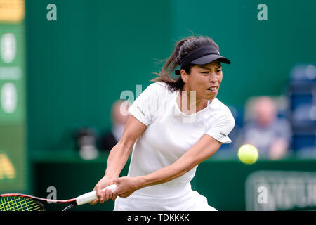 BIRMINGHAM, Inghilterra 17 Giugno Su-Wei Hsieh (Taiwan) durante il suo turno di 32 corrispondono con Aryna Sabalenka (Bulgaria) durante la natura Valle classico torneo di tennis a Edgbaston Priory Club, Birmingham lunedì 17 giugno 2019. (Credit: Andy Whitehead | MI News) Credito: MI News & Sport /Alamy Live News Foto Stock