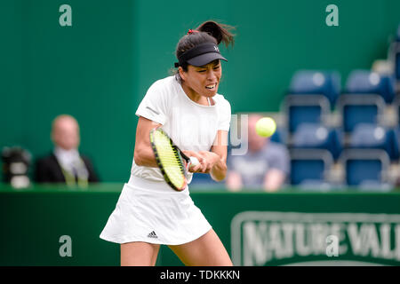 BIRMINGHAM, Inghilterra 17 Giugno Su-Wei Hsieh (Taiwan) durante il suo turno di 32 corrispondono con Aryna Sabalenka (Bulgaria) durante la natura Valle classico torneo di tennis a Edgbaston Priory Club, Birmingham lunedì 17 giugno 2019. (Credit: Andy Whitehead | MI News) Credito: MI News & Sport /Alamy Live News Foto Stock