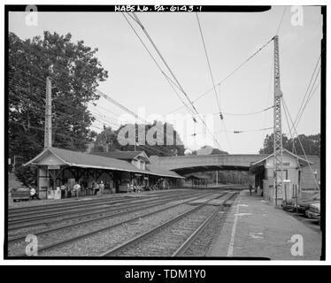 - Overbrook Railroad Station, City Avenue a sessanta-terza strada, Philadelphia, Contea di Philadelphia, PA Foto Stock