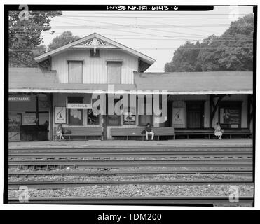 - Overbrook Railroad Station, City Avenue a sessanta-terza strada, Philadelphia, Contea di Philadelphia, PA Foto Stock
