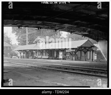 - Overbrook Railroad Station, City Avenue a sessanta-terza strada, Philadelphia, Contea di Philadelphia, PA Foto Stock