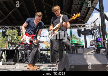 Giugno 16, 2019 - Manchester, Tennessee, Stati Uniti - PATRICK DRONEY durante la musica di Bonnaroo + Arts Festival di Manchester, Tennessee (credito Immagine: © Daniel DeSlover/ZUMA filo) Foto Stock