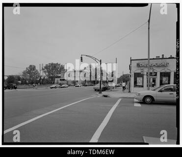 Vista prospettica di oriente (anteriore) e sud elevazioni - William Scarborough House, 41 West Broad Street, savana, Chatham County, GA Foto Stock