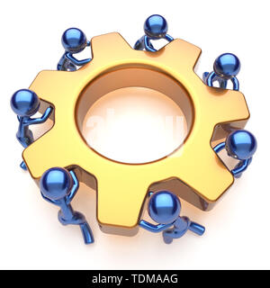 Partnership team di lavoro dei processi aziendali dei lavoratori di sesso maschile il viratore insieme. Il lavoro di squadra di manodopera comunitaria di cooperazione fare attivismo concetto di movimento Foto Stock