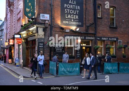 Ristorante, lirica Soho, Soho, London, England, Regno Unito Foto Stock