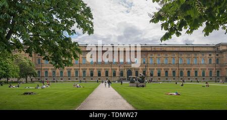 Facciata nord, Alte Pinakothek di Monaco di Baviera, Baviera, Baviera, Germania Foto Stock