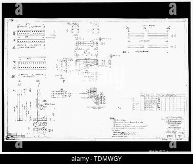 Copia fotografica del foglio n. 3 del 1918 i piani di ponte. Le staffe. Puntoni, angoli di giunzione e le piastre. - Pesce Creek Bridge, Cyr-Iron strada di montagna, Alberton, minerale County, MT Foto Stock