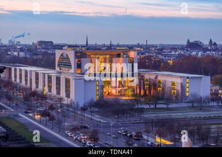 Bundeskanzleramt, il Tiergarten, nel quartiere Mitte di Berlino, Deutschland Foto Stock