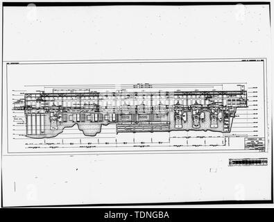 Fotocopia della costruzione originale disegno, datata 2 ottobre 1940 (Originale stampa in possesso degli Stati Uniti Esercito di ingegneri, Distretto di Portland, Portland, O.) (P-45-29) e potente sezione longitudinale. - Progetto Bonneville, potente No.1, Spanning Bradford Slough, da Bradford Isola, Bonneville, Multnomah County, o Foto Stock