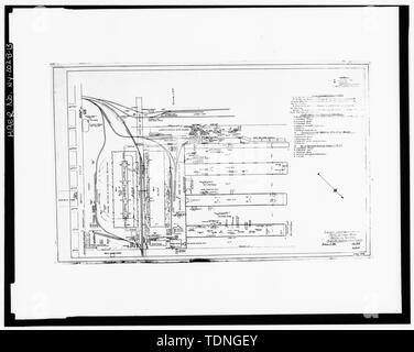 Fotocopia del disegno originale da Cass Gilbert, 1918 (originale in possesso di NYC Sviluppo Economico Corp.) esercito BASE DI ALIMENTAZIONE-piano di costruzione impianto - Brooklyn esercito Base di alimentazione, Pier 2, Brooklyn, Kings County, NY Foto Stock