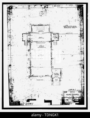 Fotocopia di disegni originali (originale si trova presso gli archivi nazionali, San Bruno, California, Navy - 104-A-1), che mostra il piano di massa. Albert Sutton, piano per cantiere cappella a U.S. Navy Yard, Mare isola, Cal., novembre 1900. - Mare isola Cantiere Navale, San Pietro Cappella, Walnut Street e cedro Parkway, Vallejo, Solano County, CA Foto Stock