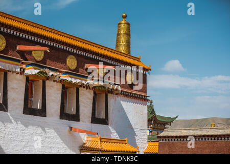 Lo scenario di Lang Mu tempio di Gannan Foto Stock