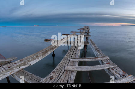 LORETO PIER (1900) - Punta Arenas - Cile in stretto di Magellano Foto Stock