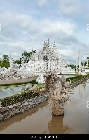Ad alta definizione, foto del tempio bianco in Chiang Rai, Thailandia Foto Stock