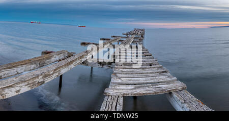 LORETO PIER (1900) - Punta Arenas - Cile in stretto di Magellano Foto Stock