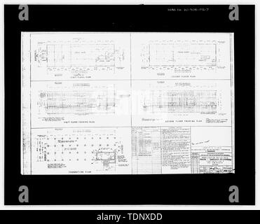 Fotocopia del Dipartimento di guerra disegno (originale si trova a Fort McCoy, Wisconsin). Piani, PLAN numero 800-350 - Fort McCoy, Edificio n. T-2307, circa 300' a ovest dell'edificio T-2139, Sparta, Contea di Monroe, WI Foto Stock