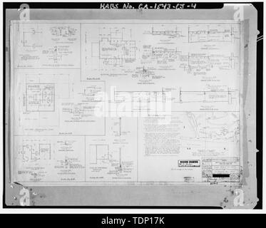 Fotocopia del disegno si trova presso archivi nazionali, San Bruno, California (Marina - A110-1). Dettagli dell'edificio. Giugno 4, 1953. - Mare isola Cantiere Navale, Garage, Maseda Road, lato sud vicino all'incrocio con Strada Imhoff, Vallejo, Solano County, CA Foto Stock