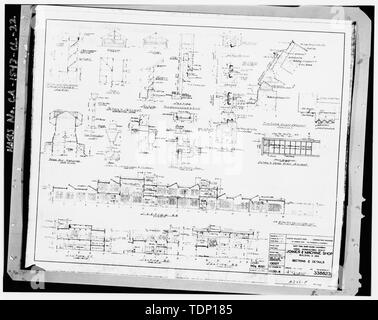 Fotocopia del disegno si trova presso archivi nazionali, San Bruno, California (Marina - A266-5). Sezioni e dettagli; 25 agosto 1944. - Mare isola il cantiere navale di artiglieria, magazzino, Blake Avenue, angolo nordest di Blake Avenue e la ferrovia Avenue, Vallejo, Solano County, CA Foto Stock