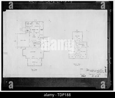 Fotocopia del disegno si trova presso archivi nazionali, San Bruno, California (Marina - un42-5). Piani; n.d. - Mare isola Cantiere Navale, quarti A42, strada Maseda, cul-de-sac est di intersezione della strada Imhoff, Vallejo, Solano County, CA Foto Stock