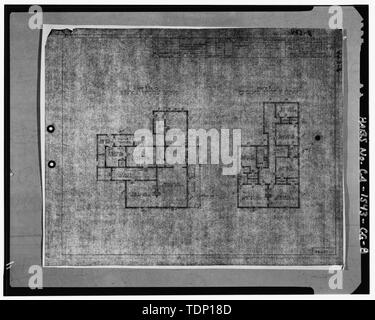 Fotocopia del disegno si trova presso archivi nazionali, San Bruno, California (Marina - un43-8). Piani; n.d. - Mare isola Cantiere Navale, quarti A43, Maseda Road, cul-de-sac est di intersezione della strada Imhoff, Vallejo, Solano County, CA Foto Stock