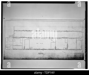 Fotocopia del disegno tecnico, Edifici 28 e 28A- riscaldamento a vapore Sistema, 1918 (originale su file con il Norfolk Naval Shipyard, Portsmouth, Virginia) - Norfolk Naval Shipyard, Edificio n. 28A, edifici adiacenti n. 28 e 29 sulla Shubrick brezza e strade, Portsmouth, Portsmouth, VA Foto Stock