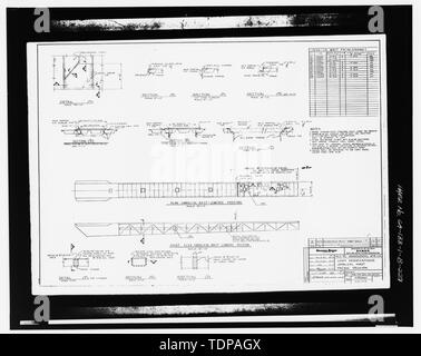 Fotocopia del disegno (1977 disegno strutturale da Stearns-Roger Incorporated) LVXM MODIFICHE, rivolta verso la rettifica per il montante ombelicale, FOGLIO 501-S29 - Base aerea di Vandenberg, Space Launch Complex 3, Launch Pad Est 3, Napa e Alden strade, Lompoc, Santa Barbara County, CA Foto Stock