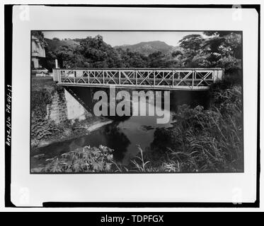 (Originale 35 millimetro negativo in possesso di Luis Pumarada, San German, Puerto Rico). Luis Pumarada, fotografo, 4 settembre 1989. PUENTE Rio Hondo, vista da sud-ovest. - Puente Rio Hondo, Spanning Hondo Fiume sulla strada PR 156, Barrio Rio Hondo, Comerio, Comerio Municipio, PR; De Campos, Miguel Martinez; Belge, Belgio; Nones, Rafael; Hill, E H; Calloway, Debora, trasmettitore; Pumarada-O'Neill, Luis, storico Foto Stock