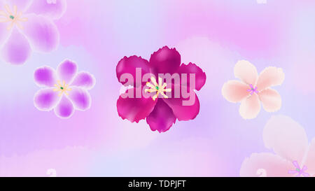Fiore di Ciliegio lo sfondo dell'illustrazione Foto Stock