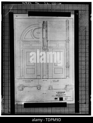 Fotocopia,dettaglio della porta tra il generale in sala d'attesa e hall - Chicago, Burlington e Quincy Railroad, West Iowa Divisione, Creston stazione, 116 West Adams, Creston, Union County, IA Foto Stock