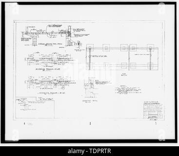 Copia fotografica del Post disegno tecnico (originale si trova a Fort Hood) calcestruzzo dettagli dock, plan numero PE 1265.1 - Fort Hood, guerra mondiale II fabbricati temporanei, Cold storage Building, diciassettesimo Street, Killeen, Bell County, TX; Bergstrom, George E Foto Stock