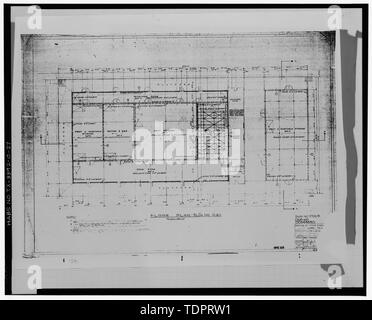 Copia fotografica del Post disegno tecnico (originale si trova a Fort Hood) piano piano, numero PE 1264 - Fort Hood, guerra mondiale II fabbricati temporanei, Cold storage Building, diciassettesimo Street, Killeen, Bell County, TX; Bergstrom, George E Foto Stock