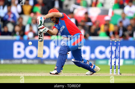 In Afghanistan del Rahmat Shah di ovatta in azione durante la ICC Cricket World Cup group stage corrispondono a Old Trafford, Manchester. Foto Stock