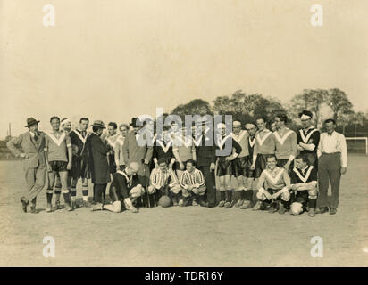 Unidentified squadra di calcio, Italia 1930 Foto Stock