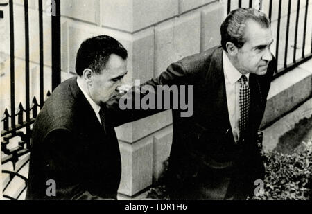 Nixon-Gromiko parla alla casa bianca a Washington DC, USA 1970 Foto Stock