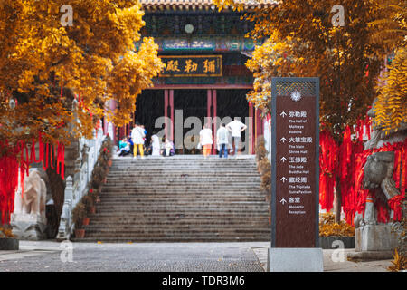 Baotong Tempio Zen, Hongshan District, Wuhan, Jiangcheng Foto Stock