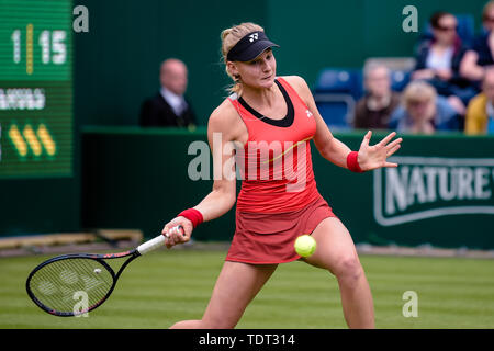 BIRMINGHAM, INGHILTERRA XVIII Giugno Dayana Yastremska (Ucraina) durante il suo turno di 32 corrispondono con Julia Goerges (Germania) durante la natura Valle classico torneo di tennis a Edgbaston Priory Club, Birmingham lunedì 17 giugno 2019. (Credit: Andy Whitehead | MI News) Credito: MI News & Sport /Alamy Live News Foto Stock